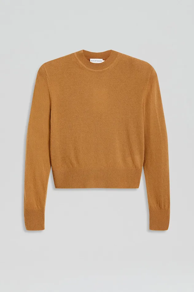 Women Sweaters Scanlan Theodore FINE WOOL SWEATER CAMEL
