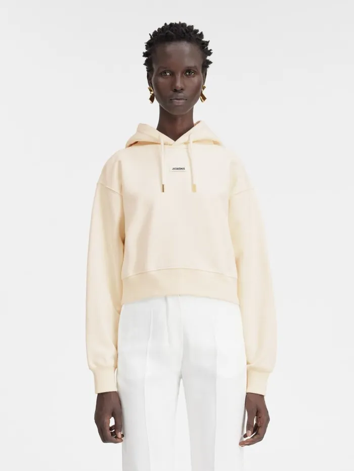 Women Sweatshirts and Joggings JACQUEMUS The Gros Grain Hoodie Light Beige