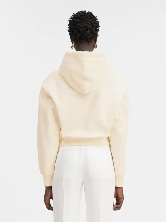 Women Sweatshirts and Joggings JACQUEMUS The Gros Grain Hoodie Light Beige Women Sweatshirts and Joggings JACQUEMUS The Gros Grain Hoodie Light Beige