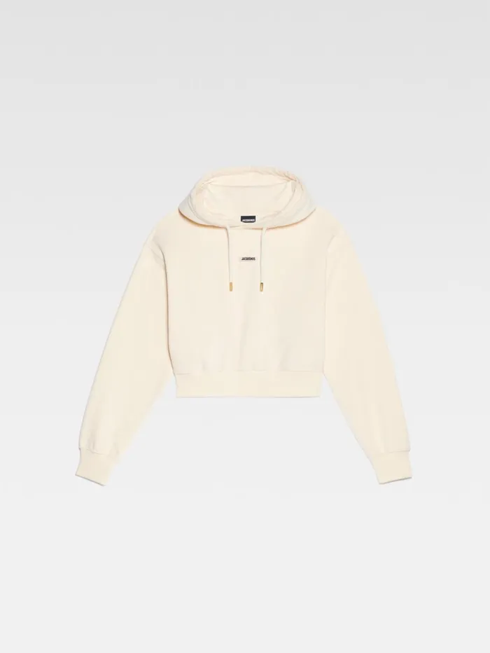 Women Sweatshirts and Joggings JACQUEMUS The Gros Grain Hoodie Light Beige Women Sweatshirts and Joggings JACQUEMUS The Gros Grain Hoodie Light Beige