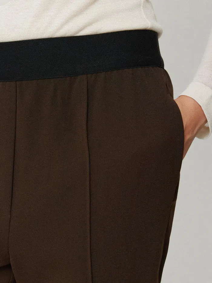 Women Tailored Smart Jogger Khaki Jigsaw Trousers