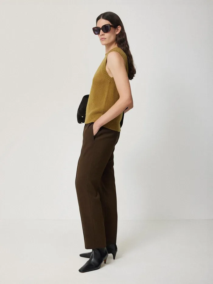 Women Tailored Smart Jogger Khaki Jigsaw Trousers
