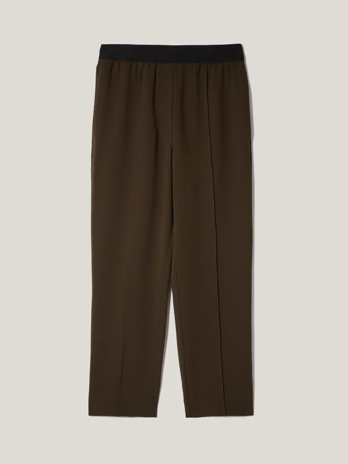 Women Tailored Smart Jogger Khaki Jigsaw Trousers