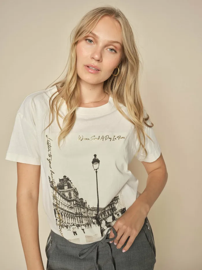 Women Tees MOS MOSH MMSolne OSS Tee Ecru