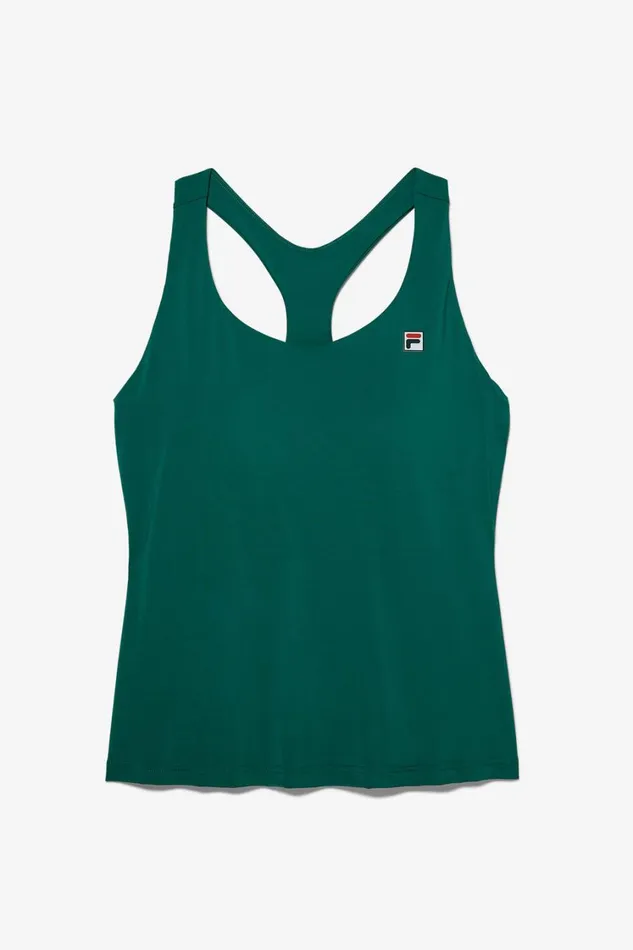 Women Tennis Fila Racerback Tank 375 Malachite