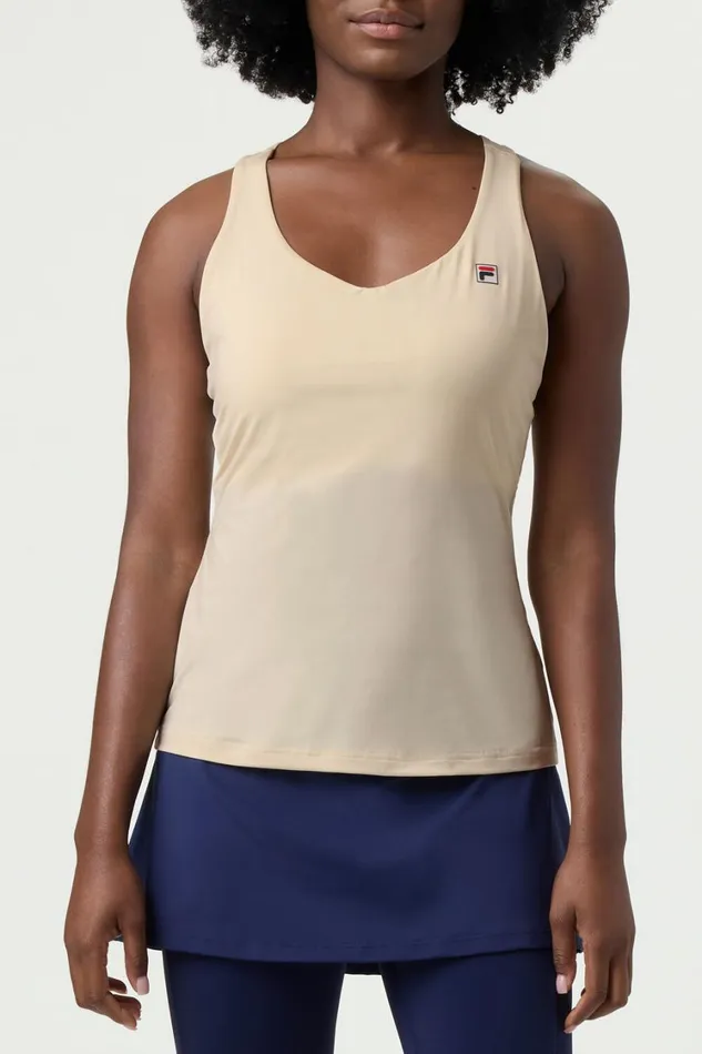 Women Tennis Fila Racerback Tank 926 Angora Women Tennis Fila Racerback Tank 926 Angora