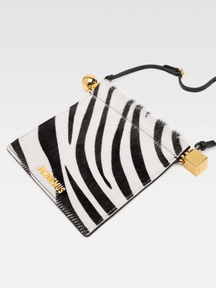Women The Ronds Carrs JACQUEMUS The Rond Carr Wallet Black and White Zebra Women The Ronds Carrs JACQUEMUS The Rond Carr Wallet Black and White Zebra