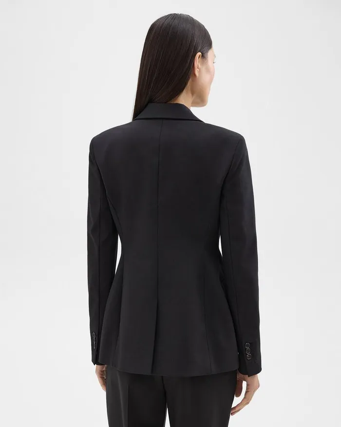 Women Theory Blazers Jackets Sculpted Blazer In Stretch CottonBlend Black