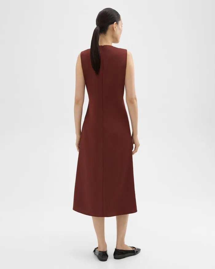 Women Theory Dresses Twisted Midi Dress Canyon