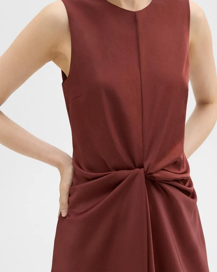 Women Theory Dresses Twisted Midi Dress Canyon