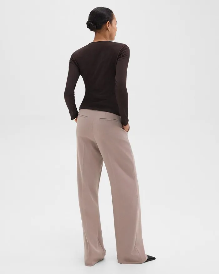 Women Theory Pants Relaxed Straight Pant In Admiral Crepe Cinder
