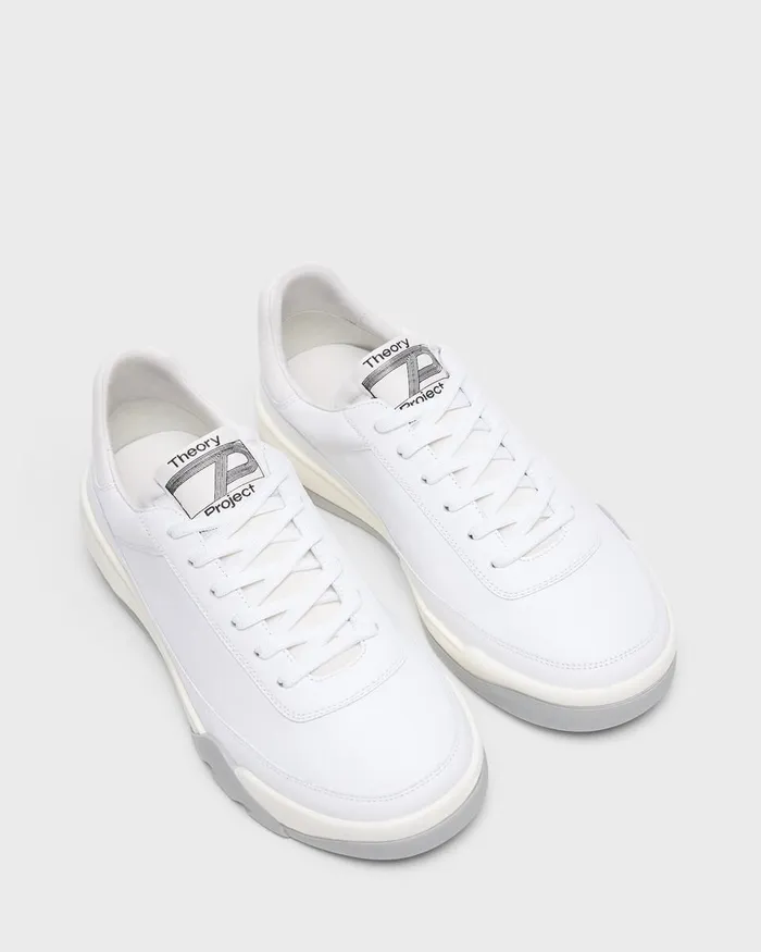 Women Theory Shoes Leather Sneaker White