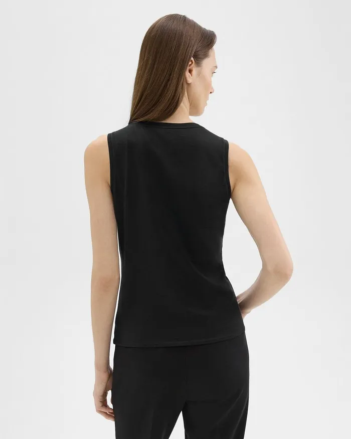 Women Theory TShirts Tank Tops Tiny Tank In Organic Cotton Black