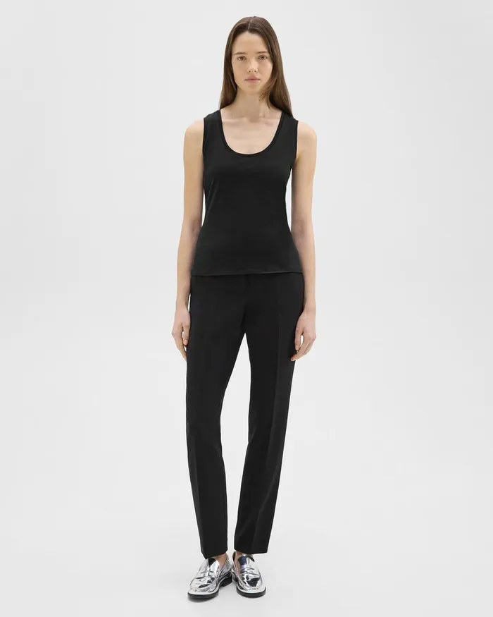 Women Theory TShirts Tank Tops Tiny Tank In Organic Cotton Black