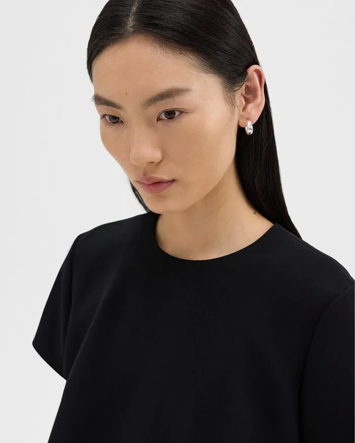 Women Theory Tops ALine Top In Admiral Crepe Black