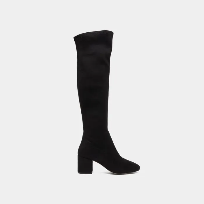 Women Thighhigh Boots With Low Heels Black JONAK Boots Thighhigh Boots