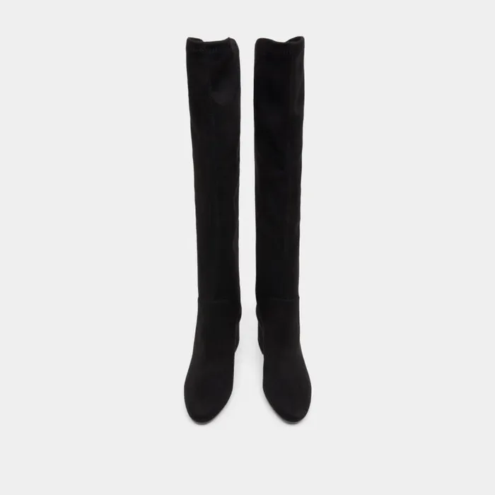 Women Thighhigh Boots With Low Heels Black JONAK Boots Thighhigh Boots