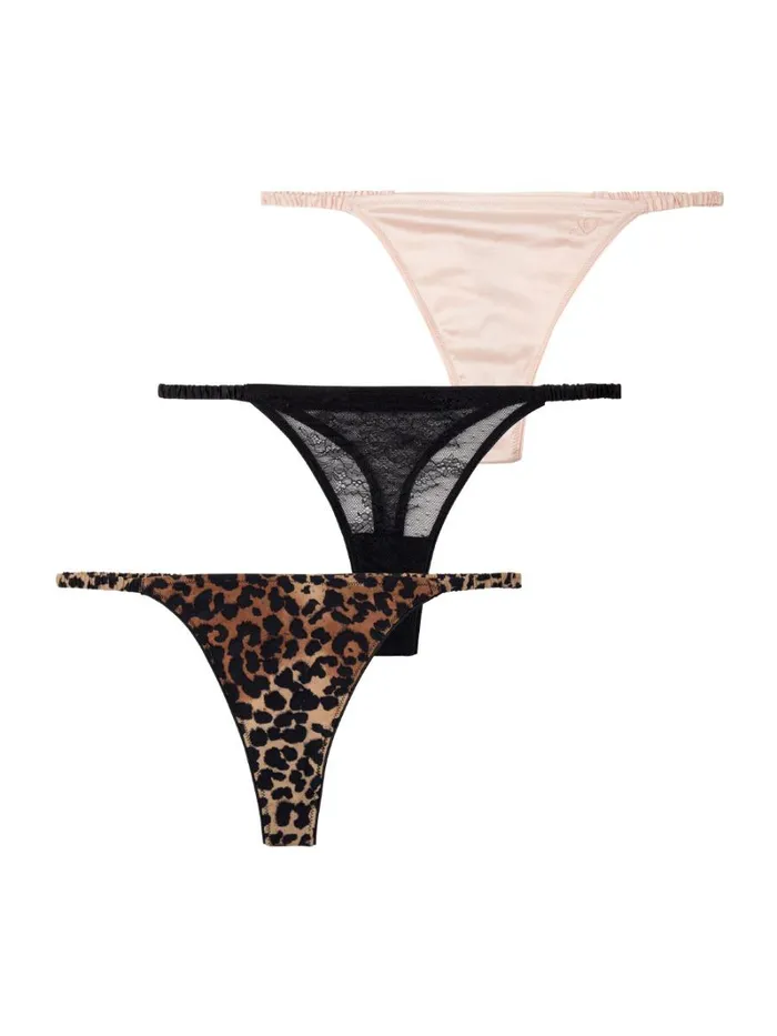 Women Thongs Love Stories 3Pack Roomservice Thongs Multicolour