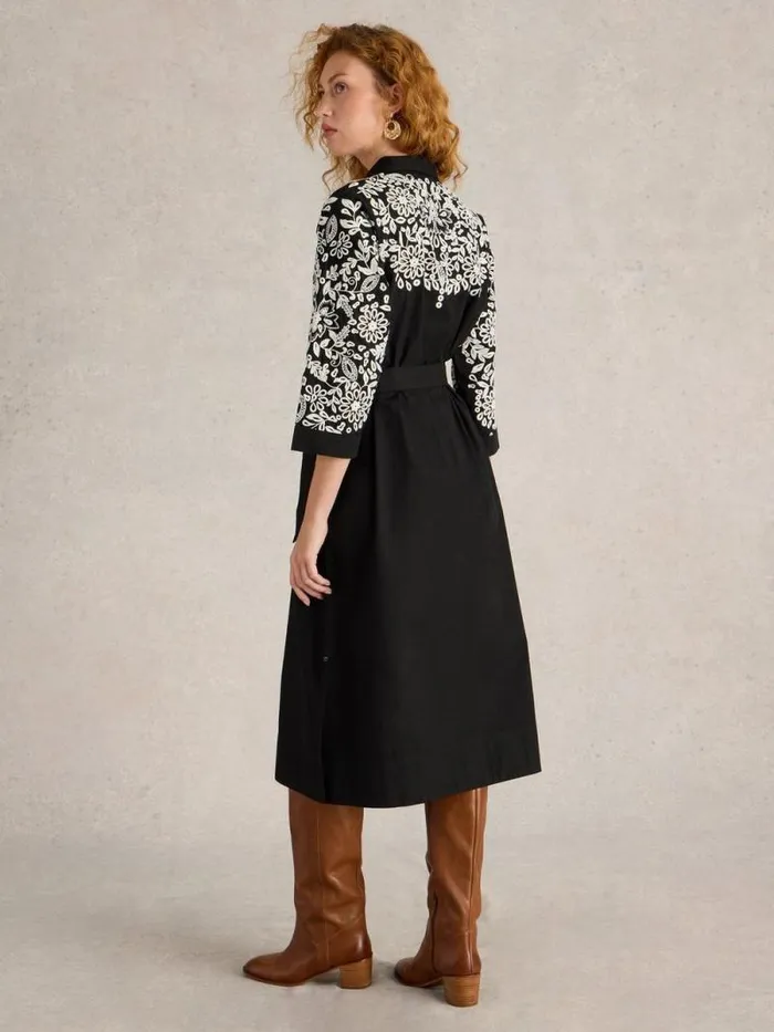 Women Thyme Embroidered Shirt Dress Black Multi White Stuff Dresses Women Thyme Embroidered Shirt Dress Black Multi White Stuff Dresses