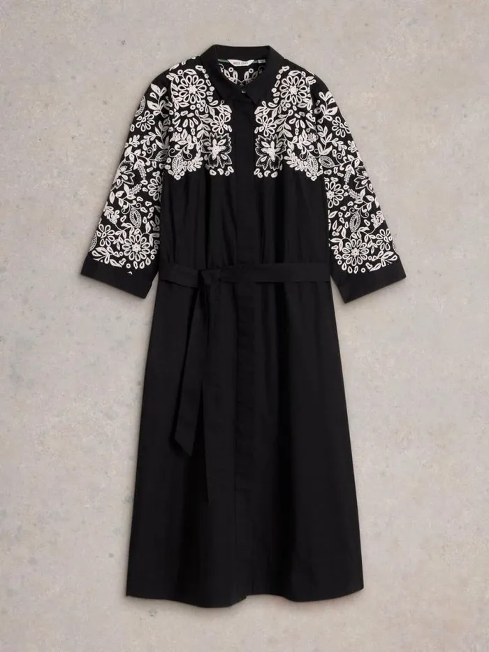Women Thyme Embroidered Shirt Dress Black Multi White Stuff Dresses Women Thyme Embroidered Shirt Dress Black Multi White Stuff Dresses