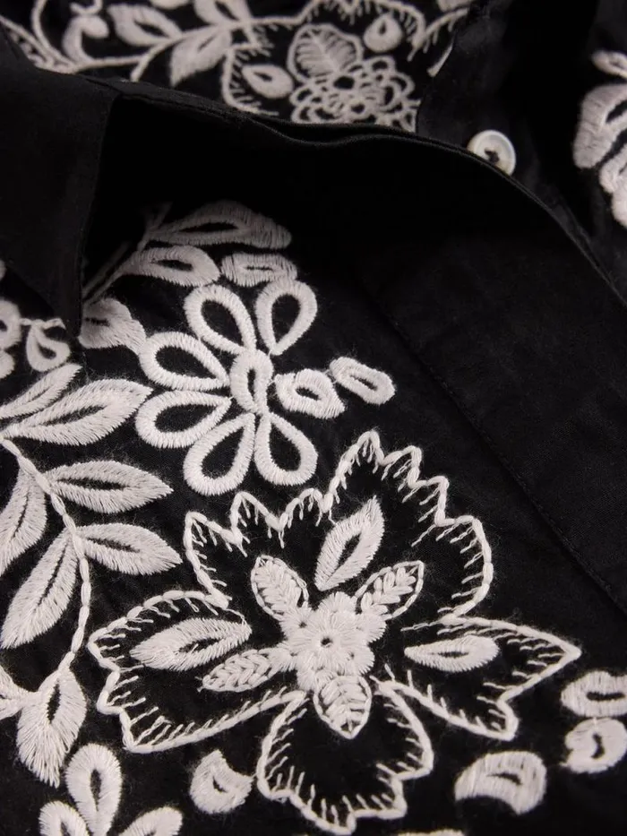 Women Thyme Embroidered Shirt Dress Black Multi White Stuff Dresses Women Thyme Embroidered Shirt Dress Black Multi White Stuff Dresses