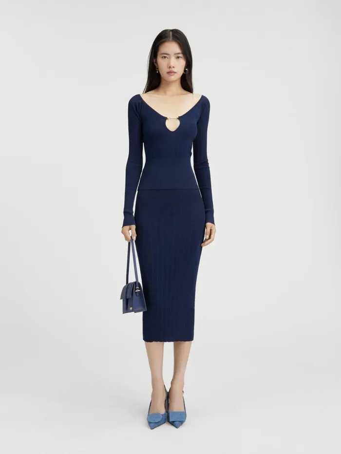 Women Tops and Shirts JACQUEMUS The Pral Top Dark Navy
