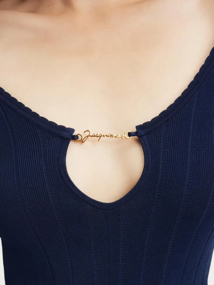 Women Tops and Shirts JACQUEMUS The Pral Top Dark Navy