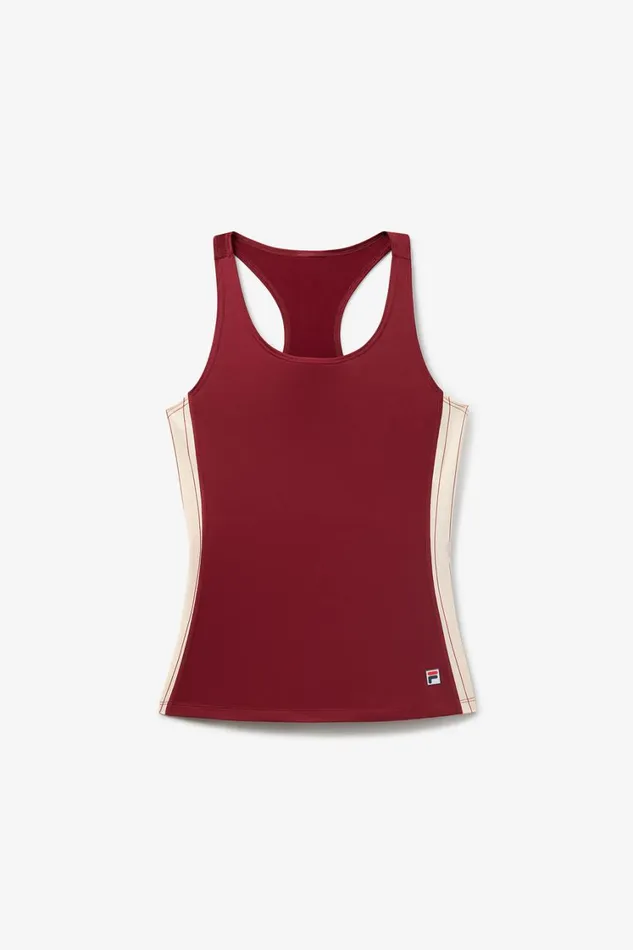 Women Tops and TShirts Fila Performance Iconic Racerback Tank 948 Cabernetangora