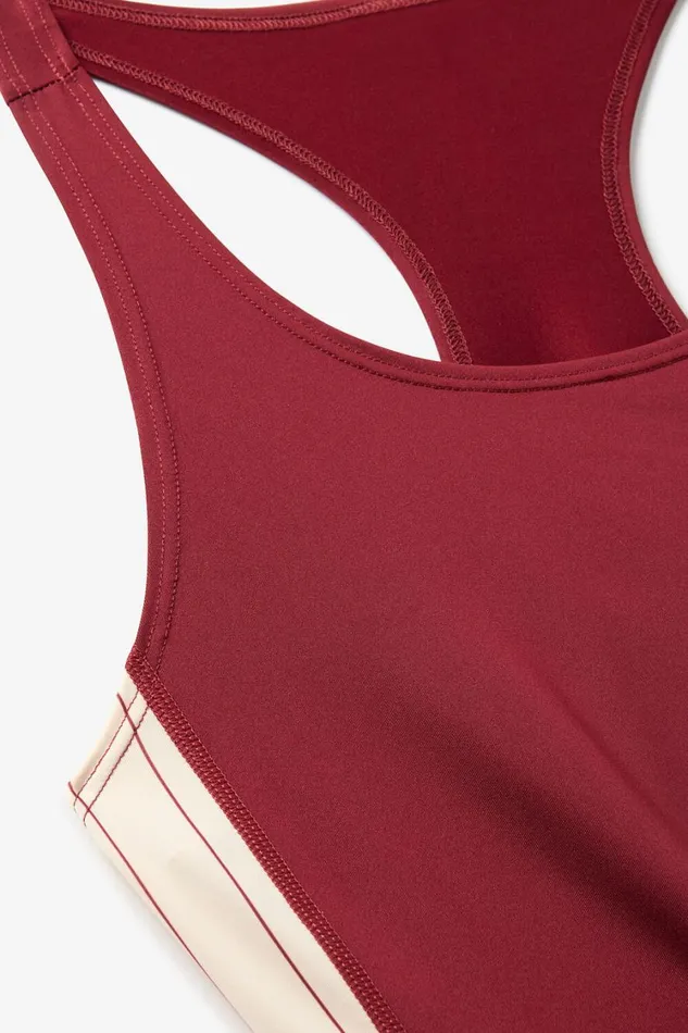 Women Tops and TShirts Fila Performance Iconic Racerback Tank 948 Cabernetangora