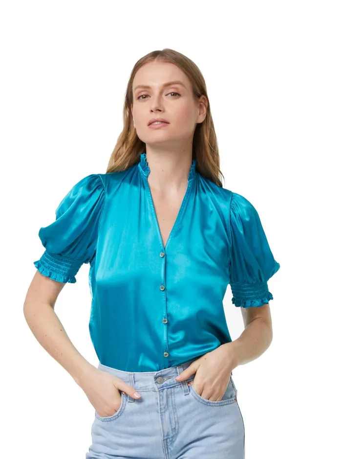 Women Tops Robert Graham MILA BLOUSE Teal
