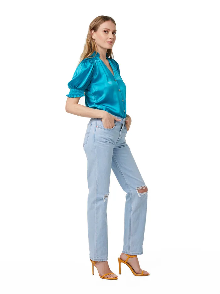 Women Tops Robert Graham MILA BLOUSE Teal