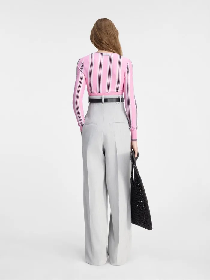 Women Trousers and Shorts JACQUEMUS The Curzio Highwaisted Pants Light Grey Women Trousers and Shorts JACQUEMUS The Curzio Highwaisted Pants Light Grey