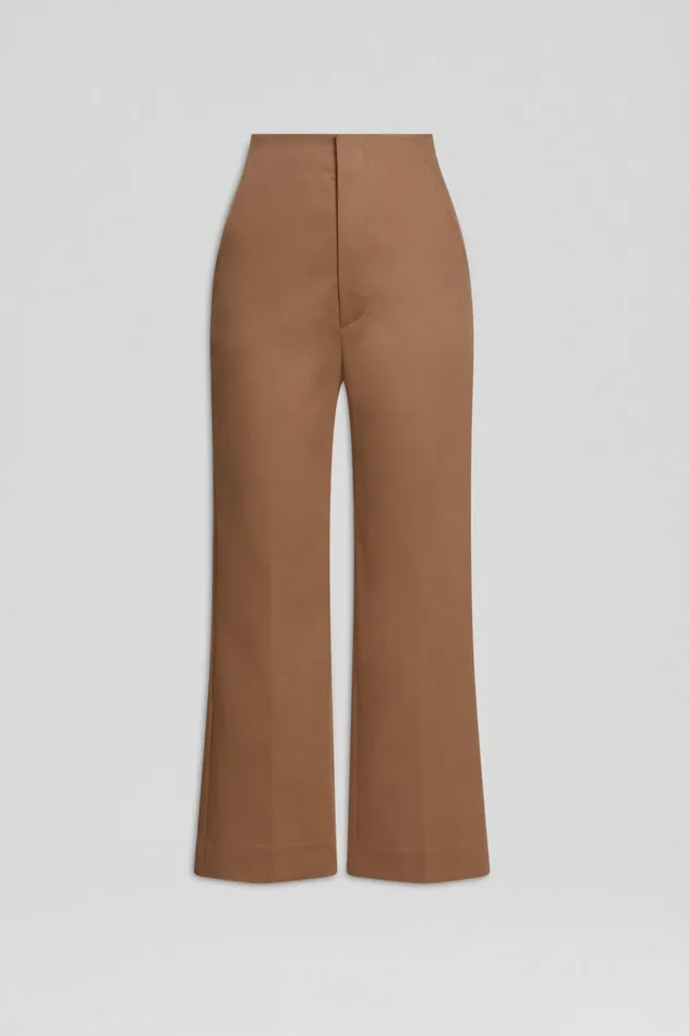 Women Trousers Scanlan Theodore MERCERISED COTTON TROUSER CAMEL Women Trousers Scanlan Theodore MERCERISED COTTON TROUSER CAMEL