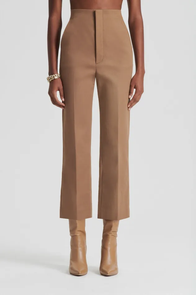 Women Trousers Scanlan Theodore MERCERISED COTTON TROUSER CAMEL Women Trousers Scanlan Theodore MERCERISED COTTON TROUSER CAMEL