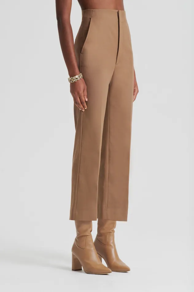 Women Trousers Scanlan Theodore MERCERISED COTTON TROUSER CAMEL Women Trousers Scanlan Theodore MERCERISED COTTON TROUSER CAMEL