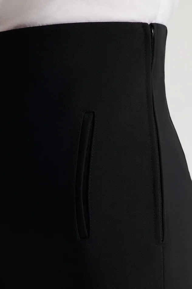Women Trousers Scanlan Theodore TAILORED CROP HIGH WAIST TROUSER BLACK