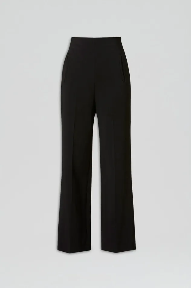 Women Trousers Scanlan Theodore TAILORED CROP HIGH WAIST TROUSER BLACK