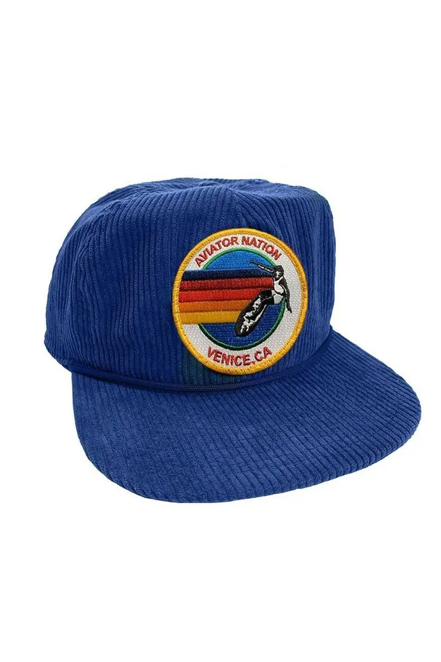 Women Trucker Hats Aviator Nation SIGNATURE VENICE 8211 VINTAGE CORDUROY TRUCKER HAT
