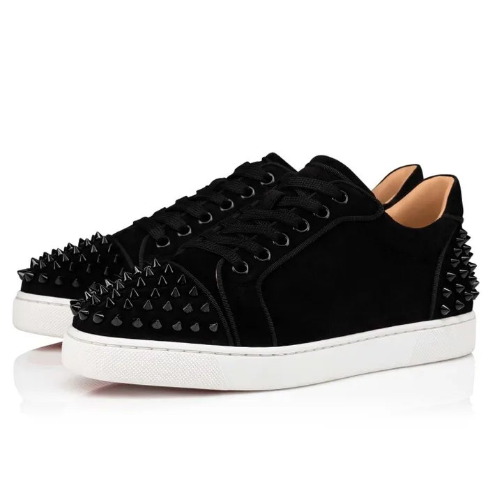 Women Vieira 2 Sneakers 8211 Veau Velours 8211 Black Christian Louboutin Sneakers