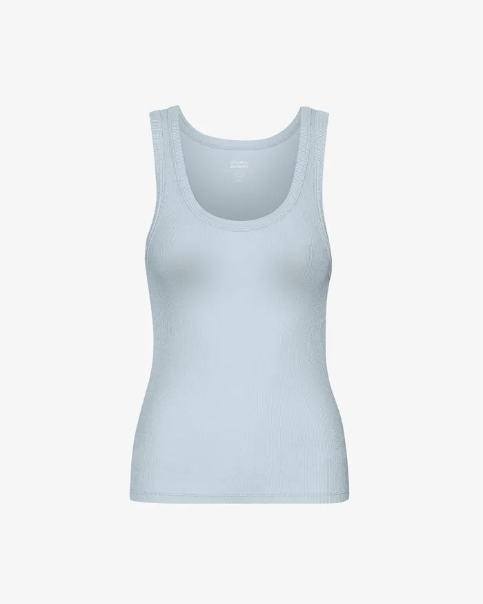 Women Women Organic Rib Tank Top 8211 Powder Blue Tank Tops Colorfulstandard