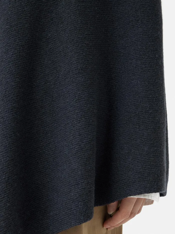 Women Wool Cashmere Blend Drape Poncho Slate Jigsaw Knitwear and Cashmere