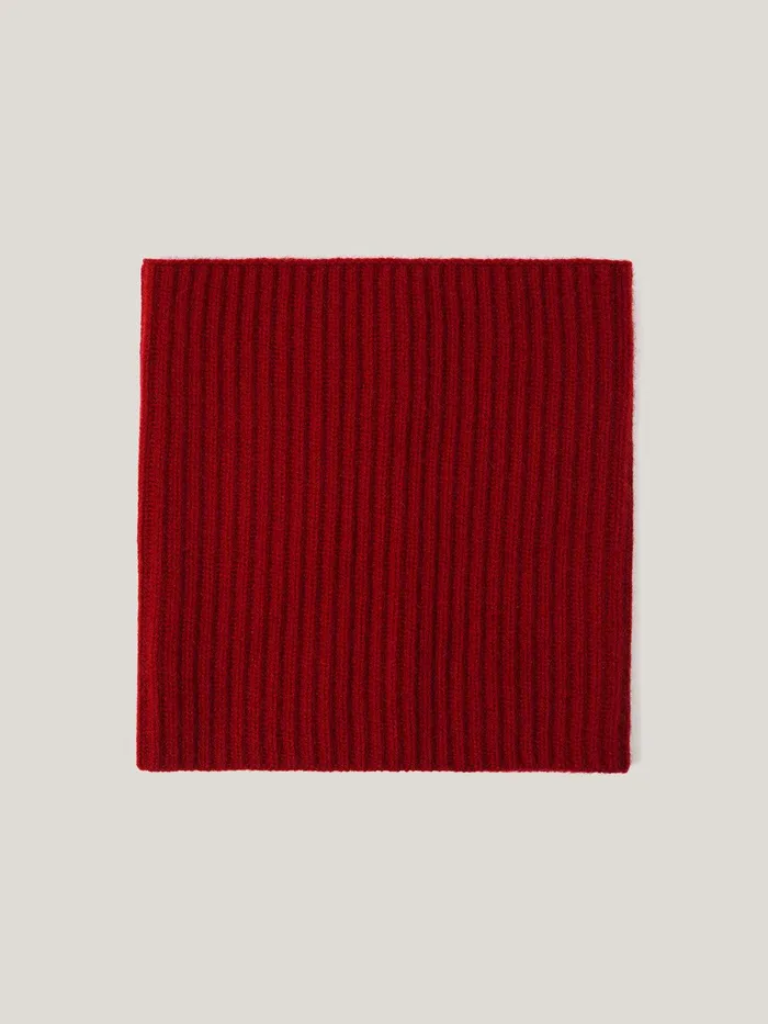 Women Wool Cashmere Blend Snood Red Jigsaw Ponchos and Scarves