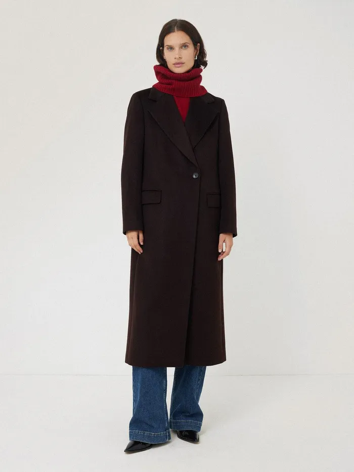 Women Wool Cashmere Blend Snood Red Jigsaw Ponchos and Scarves