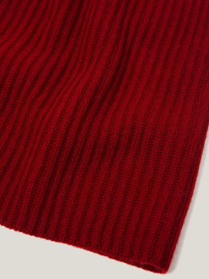 Women Wool Cashmere Blend Snood Red Jigsaw Ponchos and Scarves