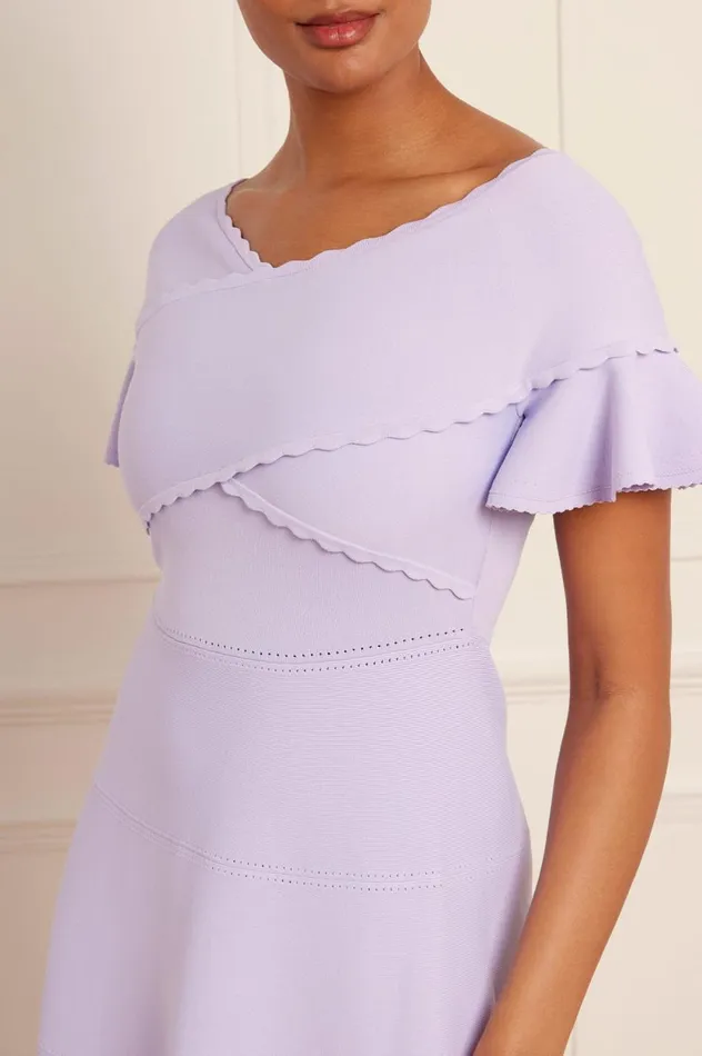 Wrap Front Knit Gown Purple Women Needle and Thread Dresses