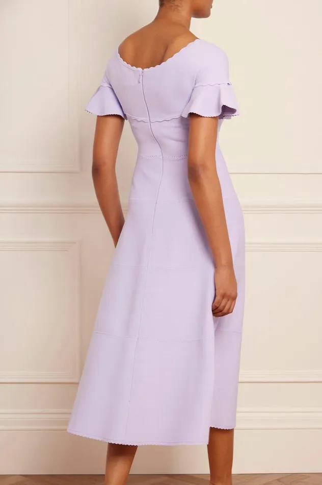 Wrap Front Knit Gown Purple Women Needle and Thread Dresses