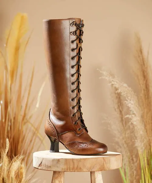 Yesterday8217s Dream Leather Boots Vintage Brown Apparel Shoes Sandals and Boots Joebrowns