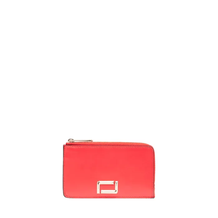 Zip Card Holder Kiss Red Women Lancel Purse